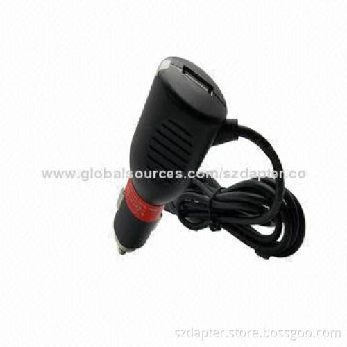 New Design Hot Sell 5V/2.1A Power Cord Car Charger with 1,000mAh Capacity